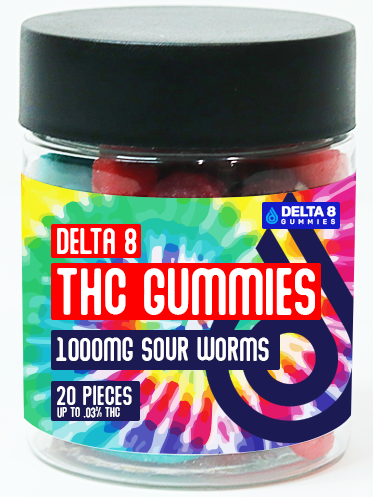 Delta 8 Sour Worms 1000mg